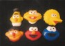 305sp Sesame Friends Faces Chocolate or Hard Candy Mold